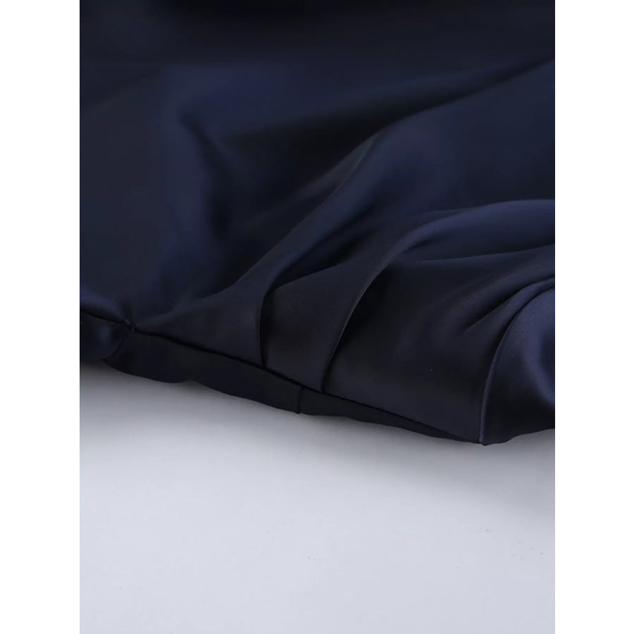 Mock Neck Flounce Sleeve Dress Apparel and Accessories