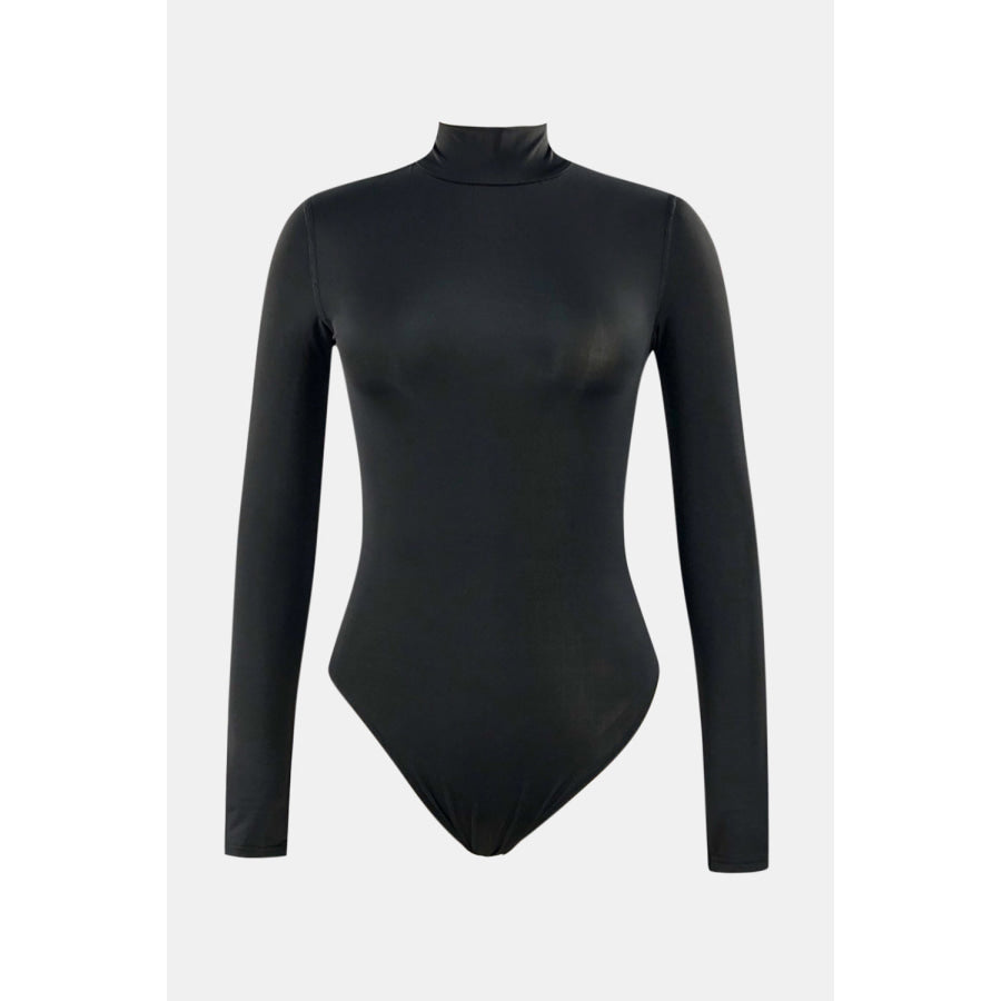 Mock Neck Long Sleeve One - Piece Swimwear Apparel and Accessories