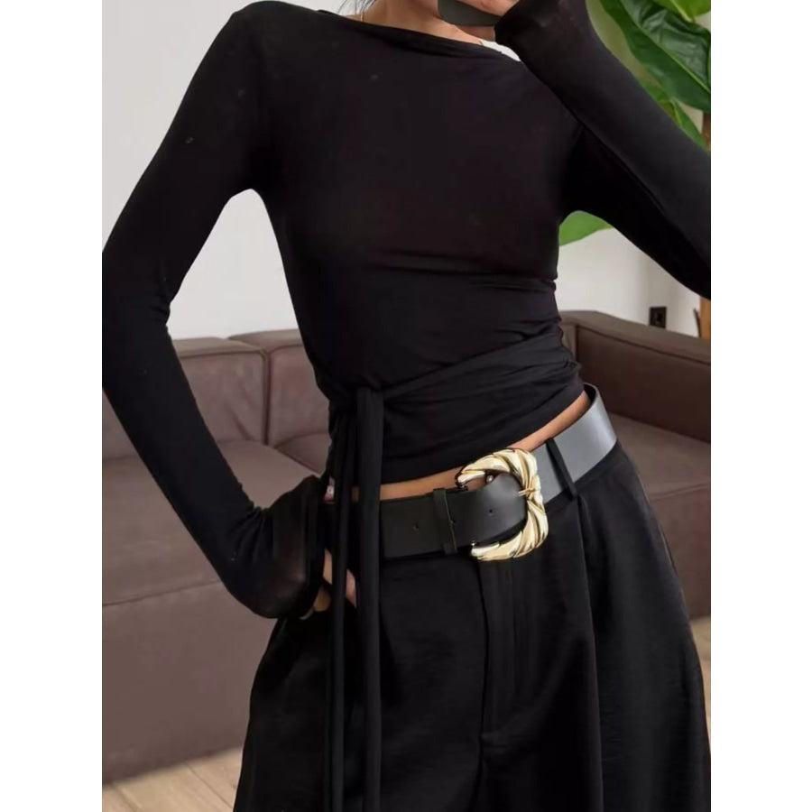 Mock Neck Long Sleeve T-Shirt Apparel and Accessories
