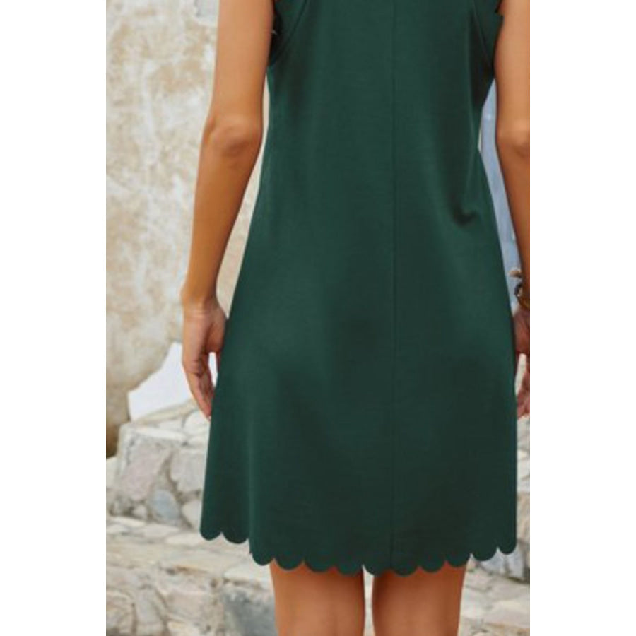 Mock Neck Sleeveless Mini Dress Apparel and Accessories