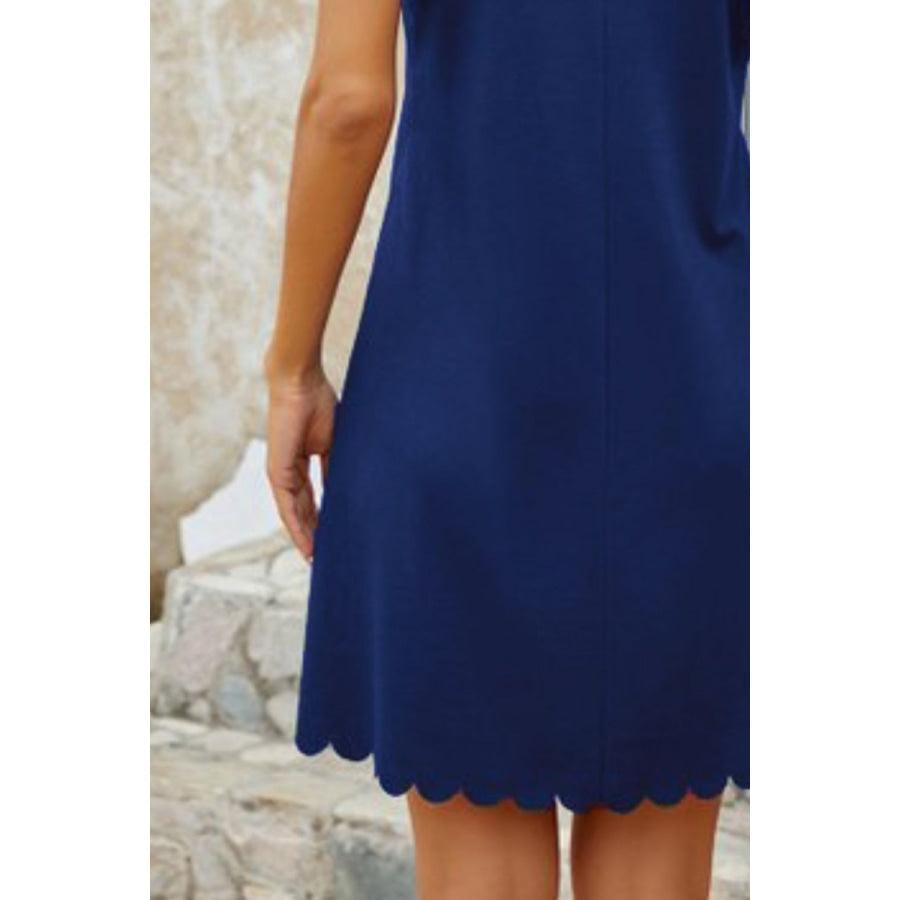 Mock Neck Sleeveless Mini Dress Apparel and Accessories