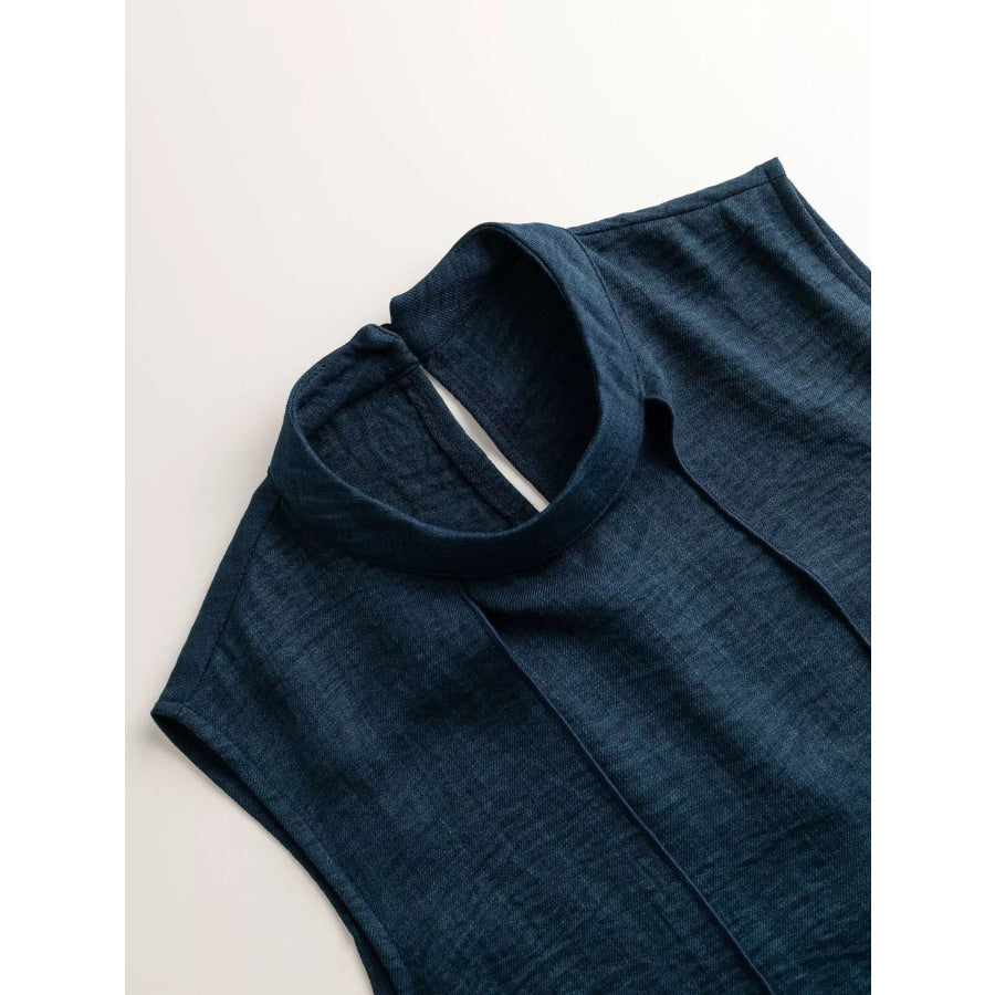 Mock Neck Sleeveless Top Apparel and Accessories