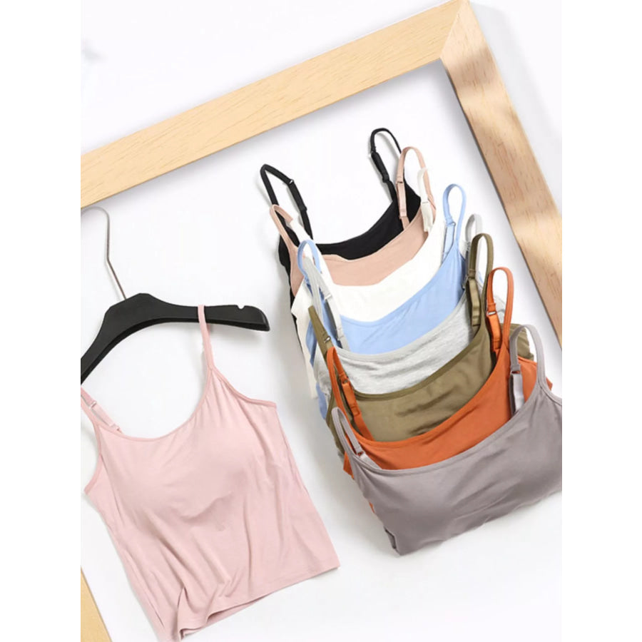 Modal Adjustable Strap Padded Cami and Shorts Set Apparel and Accessories