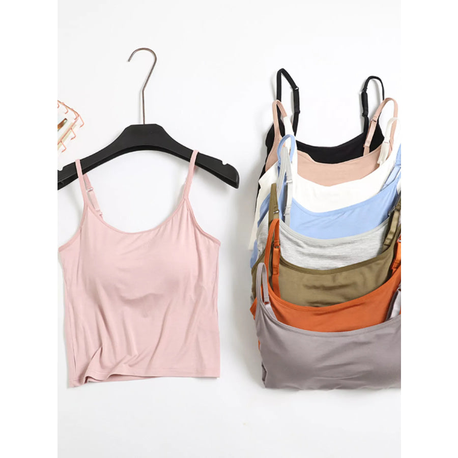 Modal Adjustable Strap Padded Cami and Shorts Set Apparel and Accessories