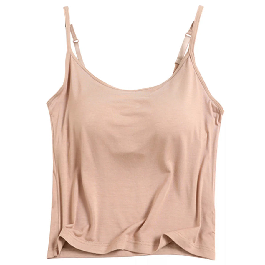 Modal Adjustable Strap Padded Cami and Shorts Set Apparel and Accessories