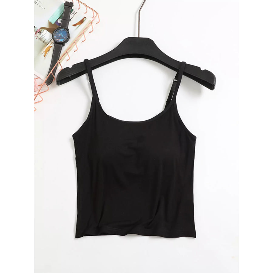 Modal Adjustable Strap Padded Cami and Shorts Set Black / S Apparel and Accessories
