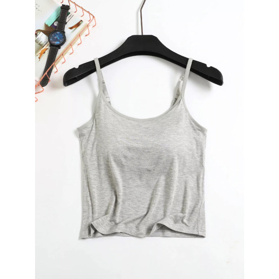 Modal Adjustable Strap Padded Cami and Shorts Set Hemp Ash / S Apparel and Accessories