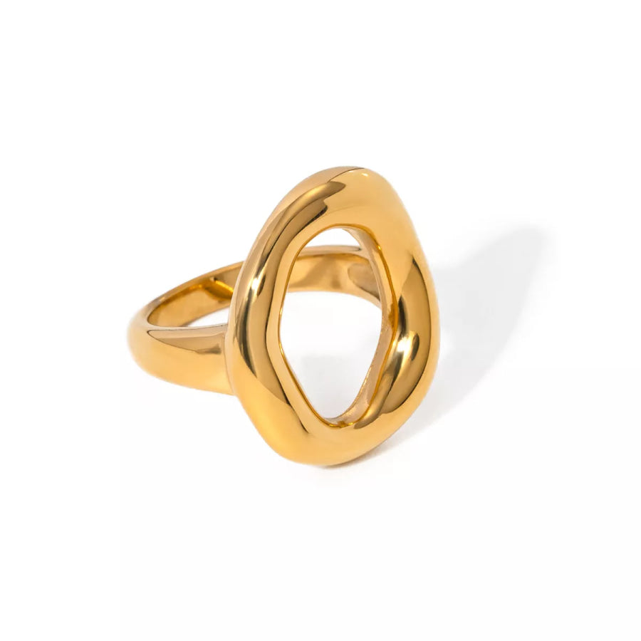 Modern Hollow Oval Ring Apparel and Accessories
