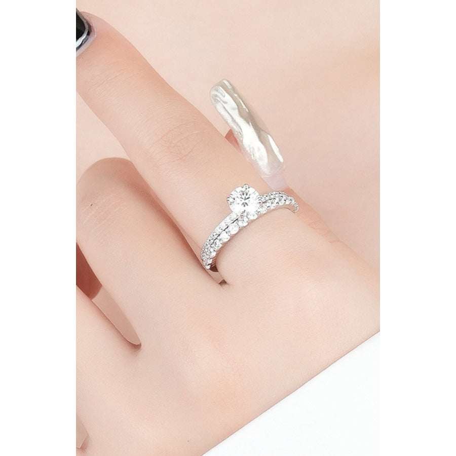 Moissanite 2-Piece 925 Sterling Silver Ring Silver / 6