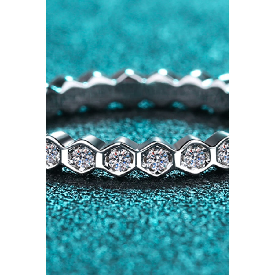 Moissanite 925 Sterling Silver Eternity Ring