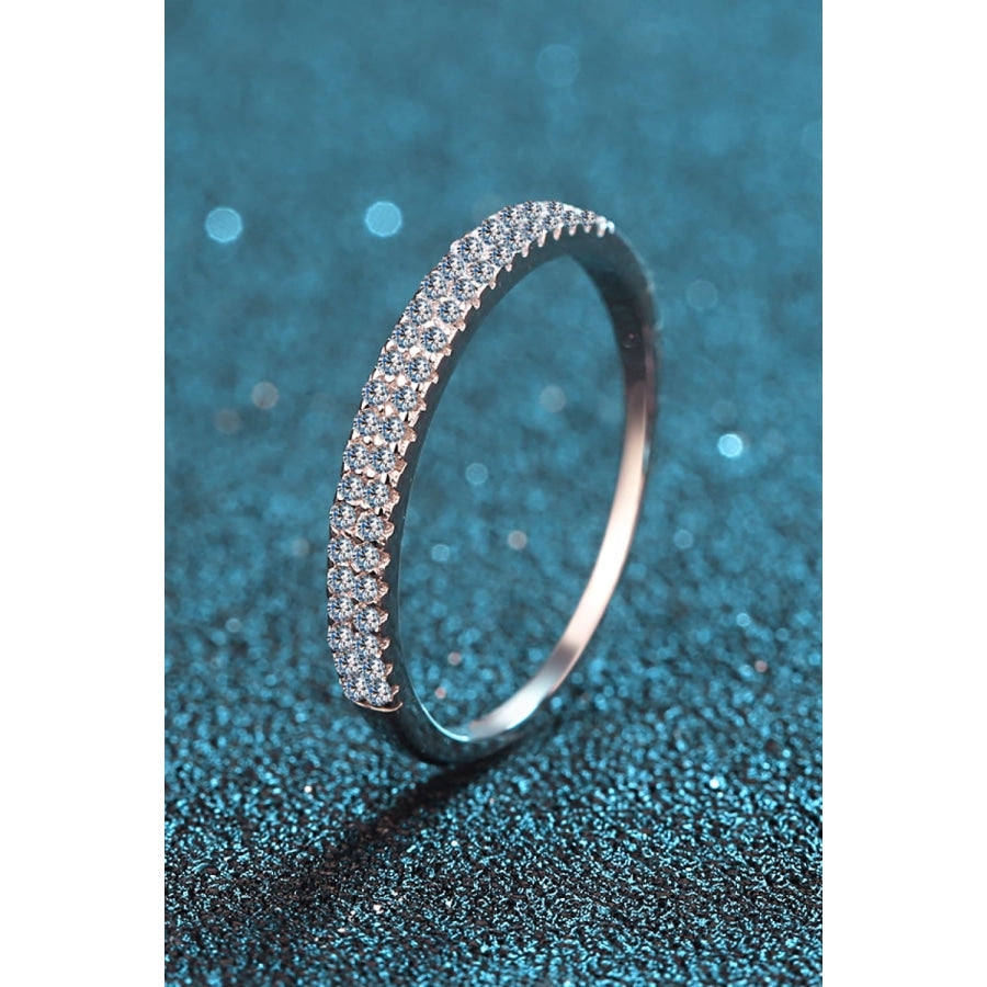 Moissanite 925 Sterling Silver Half-Eternity Ring