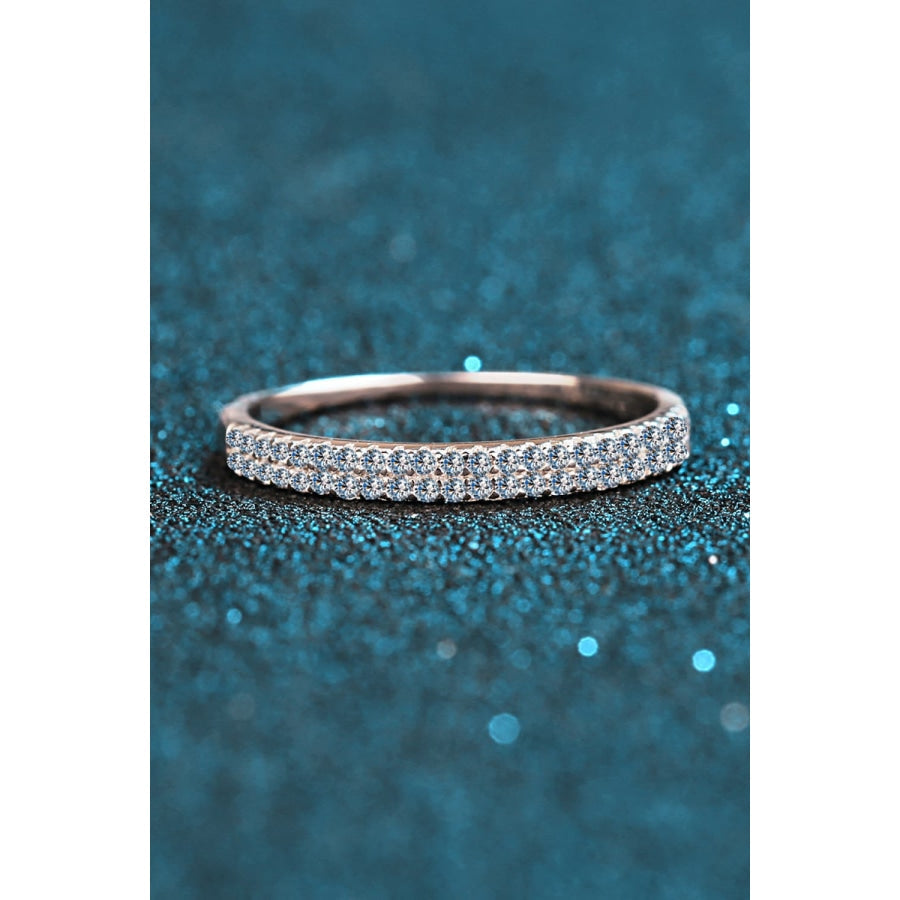 Moissanite 925 Sterling Silver Half-Eternity Ring