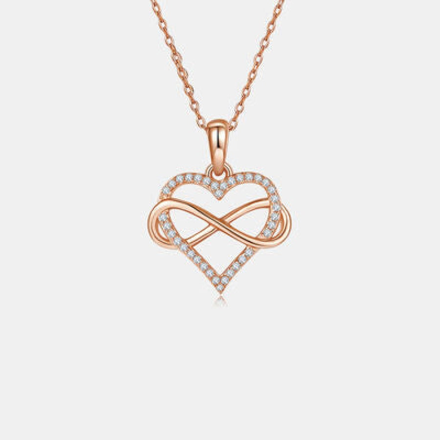 Moissanite 925 Sterling Silver Heart Shape Necklace Apparel and Accessories