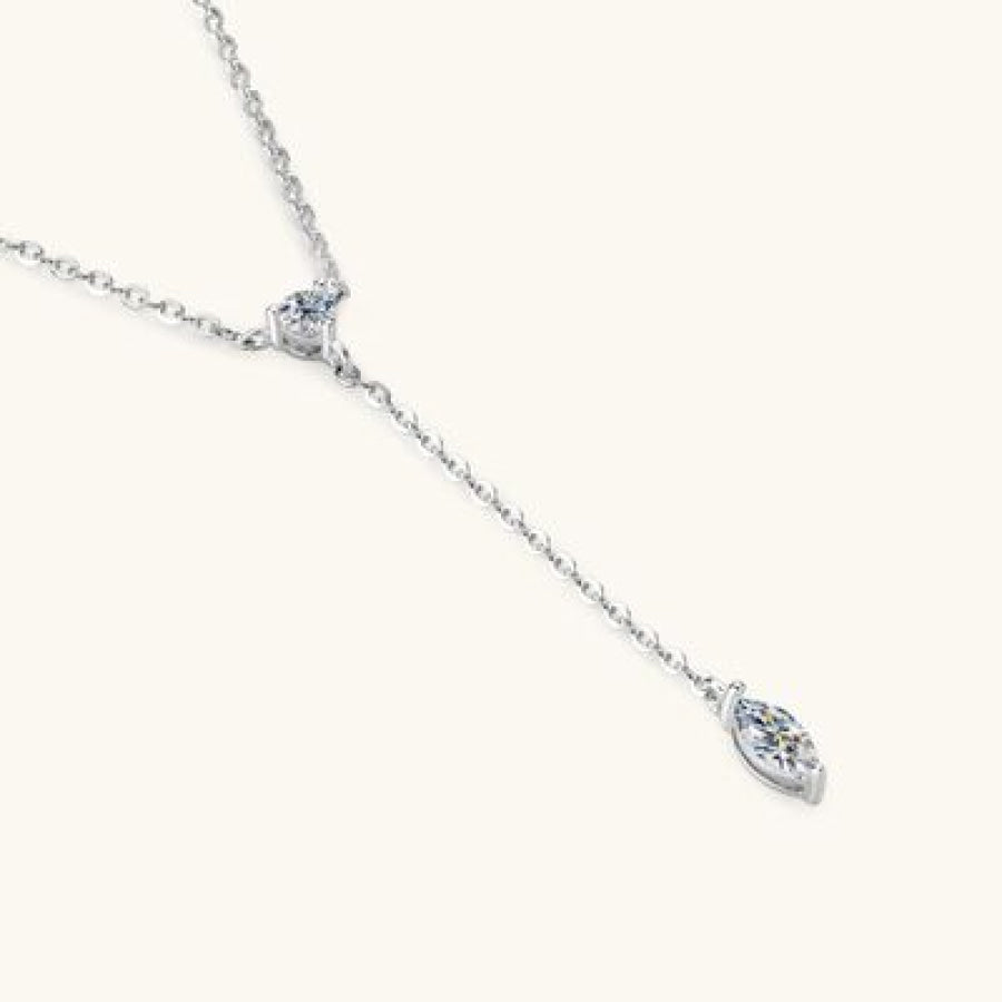 Moissanite 925 Sterling Silver Necklace Apparel and Accessories