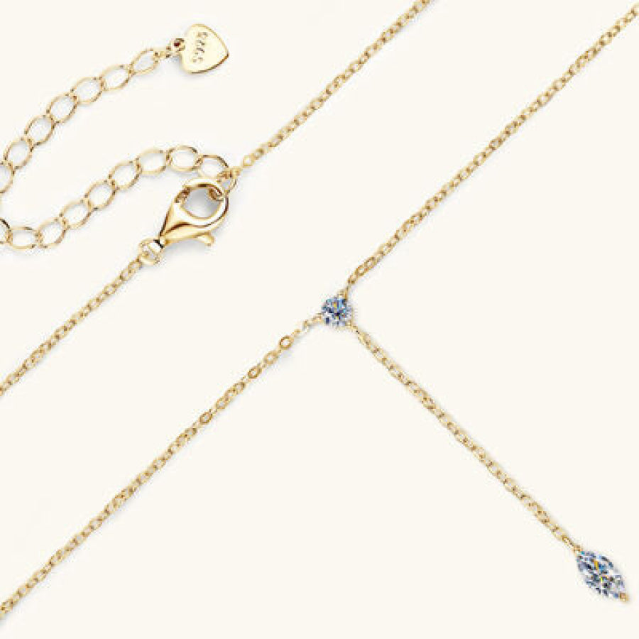 Moissanite 925 Sterling Silver Necklace Apparel and Accessories