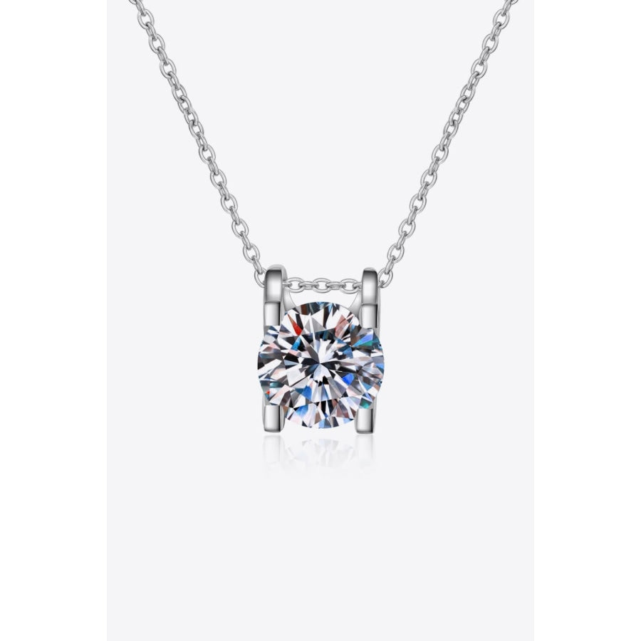 Moissanite 925 Sterling Silver Necklace Silver / One Size