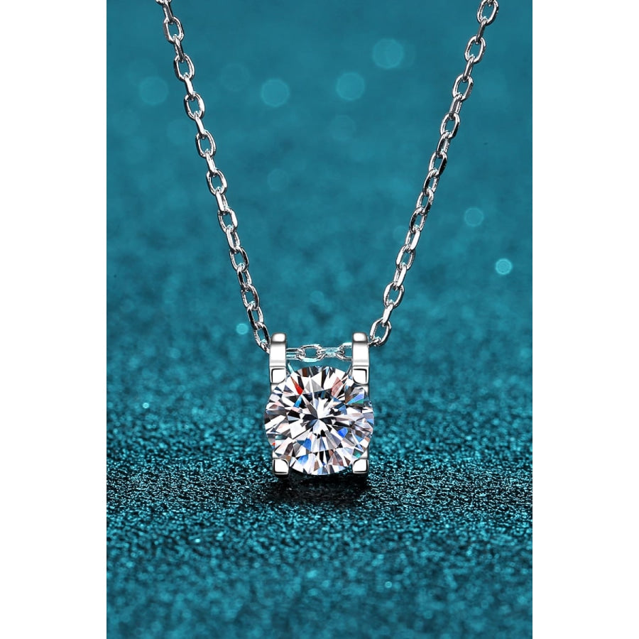 Moissanite 925 Sterling Silver Necklace Silver / One Size