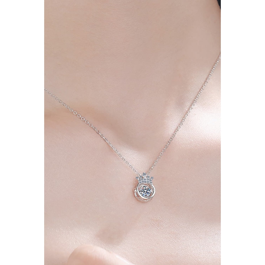 Moissanite 925 Sterling Silver Necklace Silver / One Size