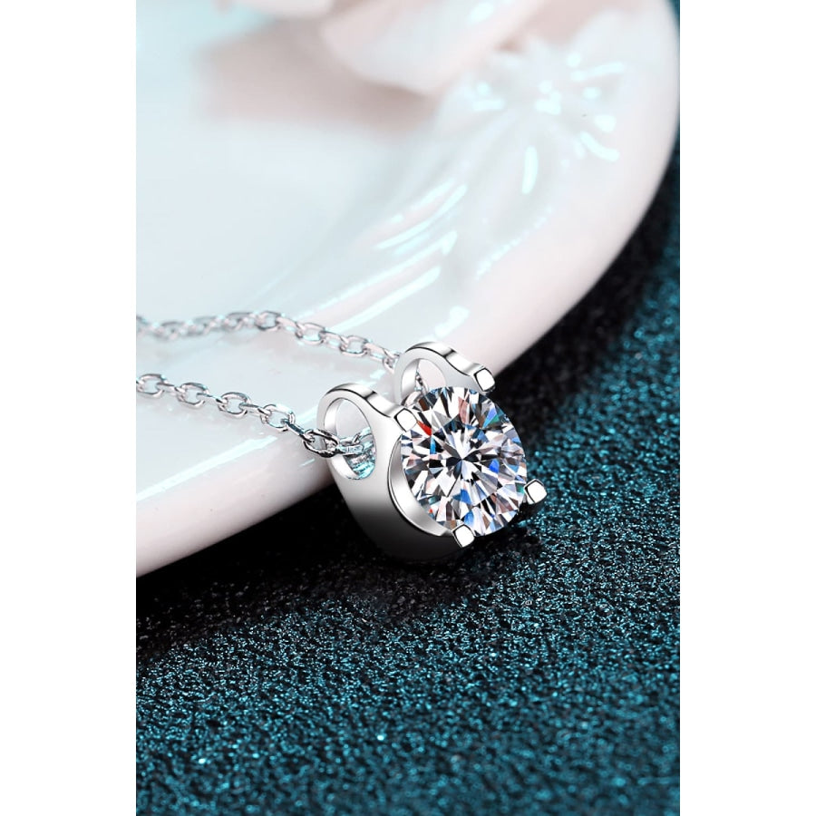 Moissanite 925 Sterling Silver Necklace Silver / One Size