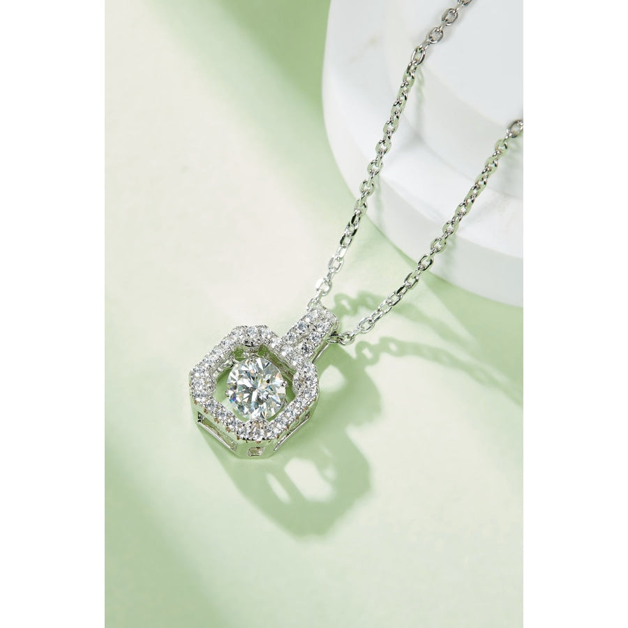 Moissanite 925 Sterling Silver Necklace Silver / One Size