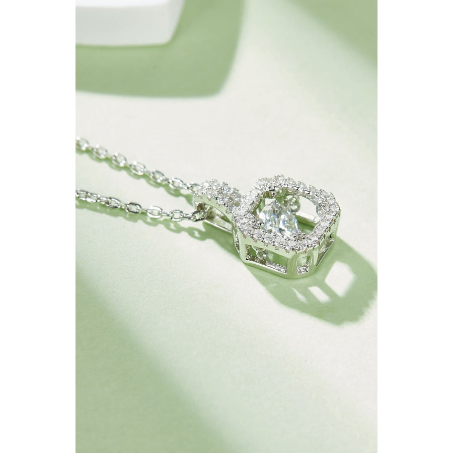 Moissanite 925 Sterling Silver Necklace Silver / One Size