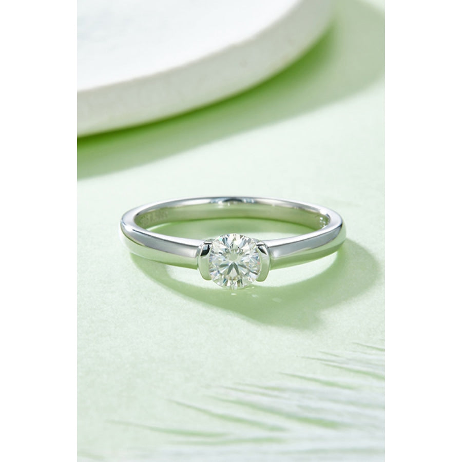 Moissanite 925 Sterling Silver Solitaire Ring