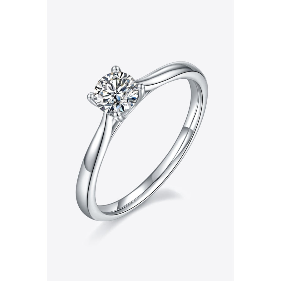 Moissanite 925 Sterling Silver Solitaire Ring