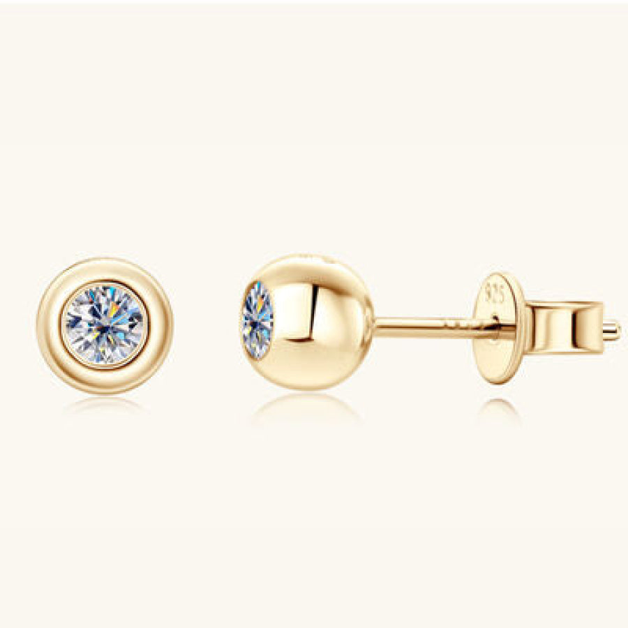 Moissanite 925 Sterling Silver Stud Earrings Apparel and Accessories