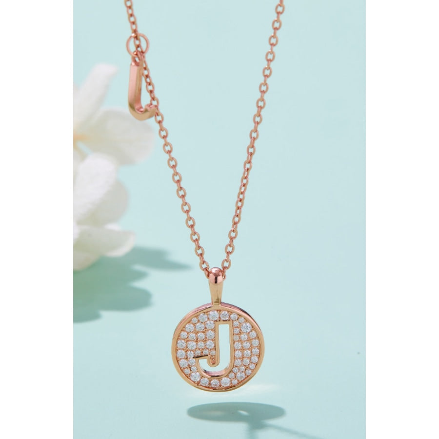 Moissanite A to J Pendant Necklace