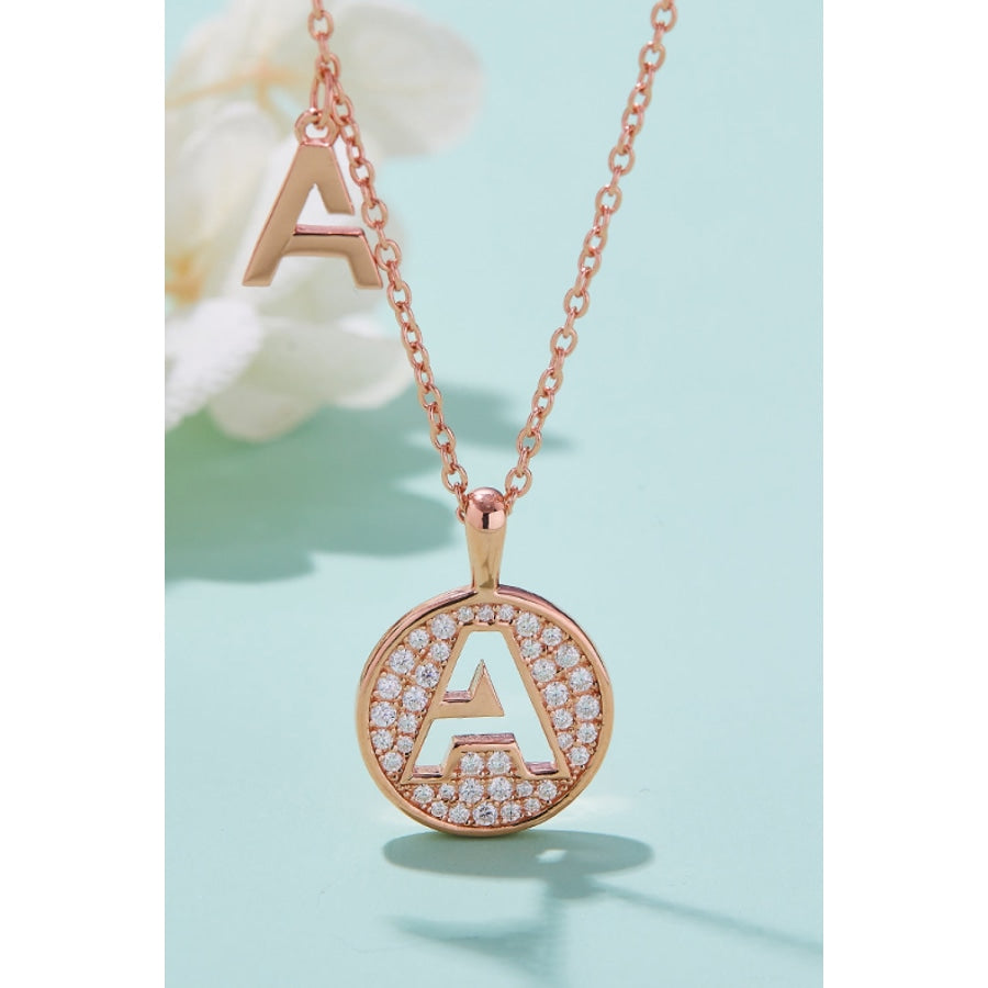 Moissanite A to J Pendant Necklace