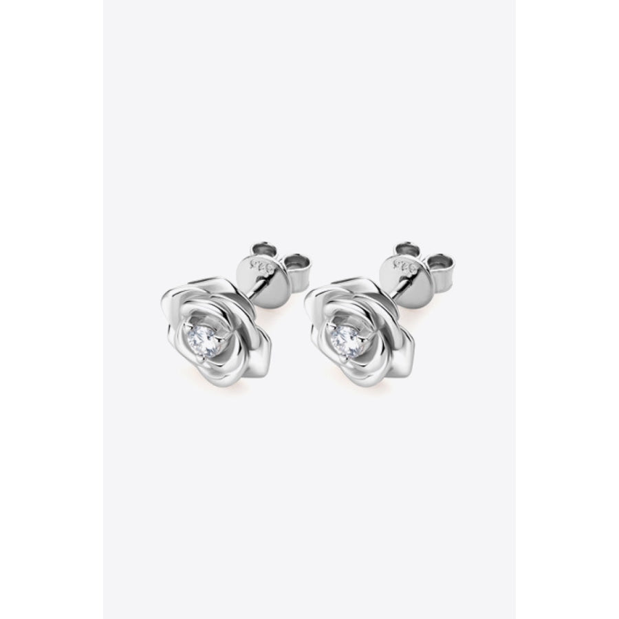 Moissanite Flower 925 Sterling Silver Earrings