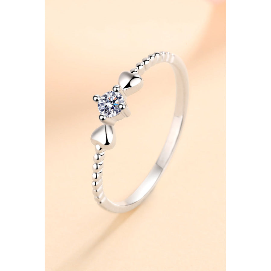 Moissanite Heart 925 Sterling Silver Ring