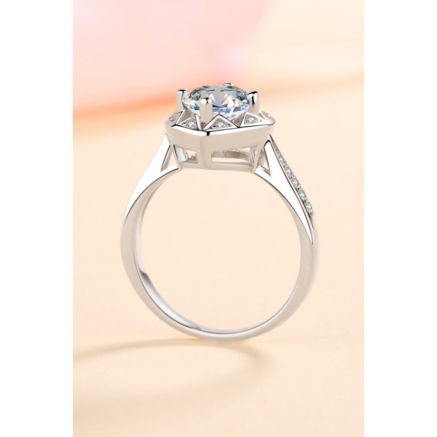 Moissanite Heart Ring