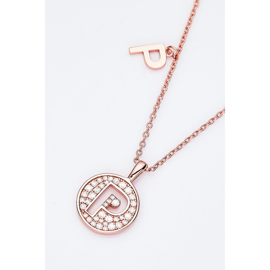 Moissanite K to T Pendant Necklace