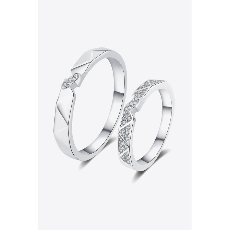 Moissanite Minimalist Rhodium-Plated Ring