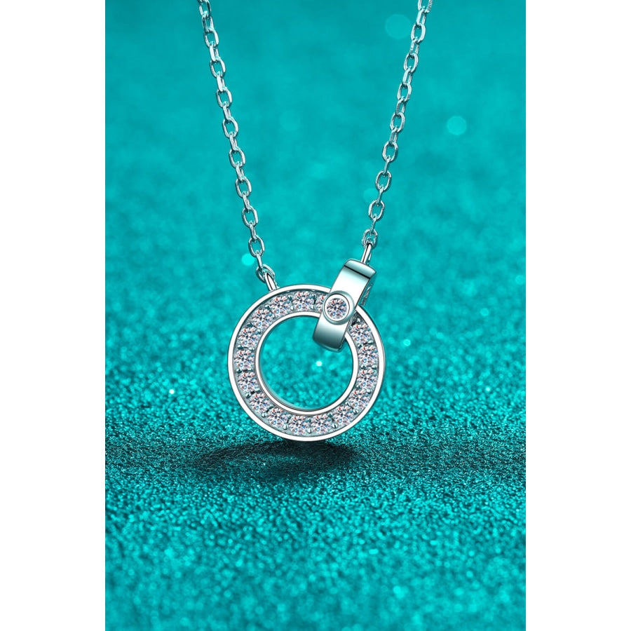 Moissanite Pendant Rhodium-Plated Necklace Silver / One Size