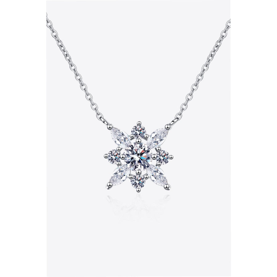 Moissanite Rhodium-Plated Necklace Silver / One Size