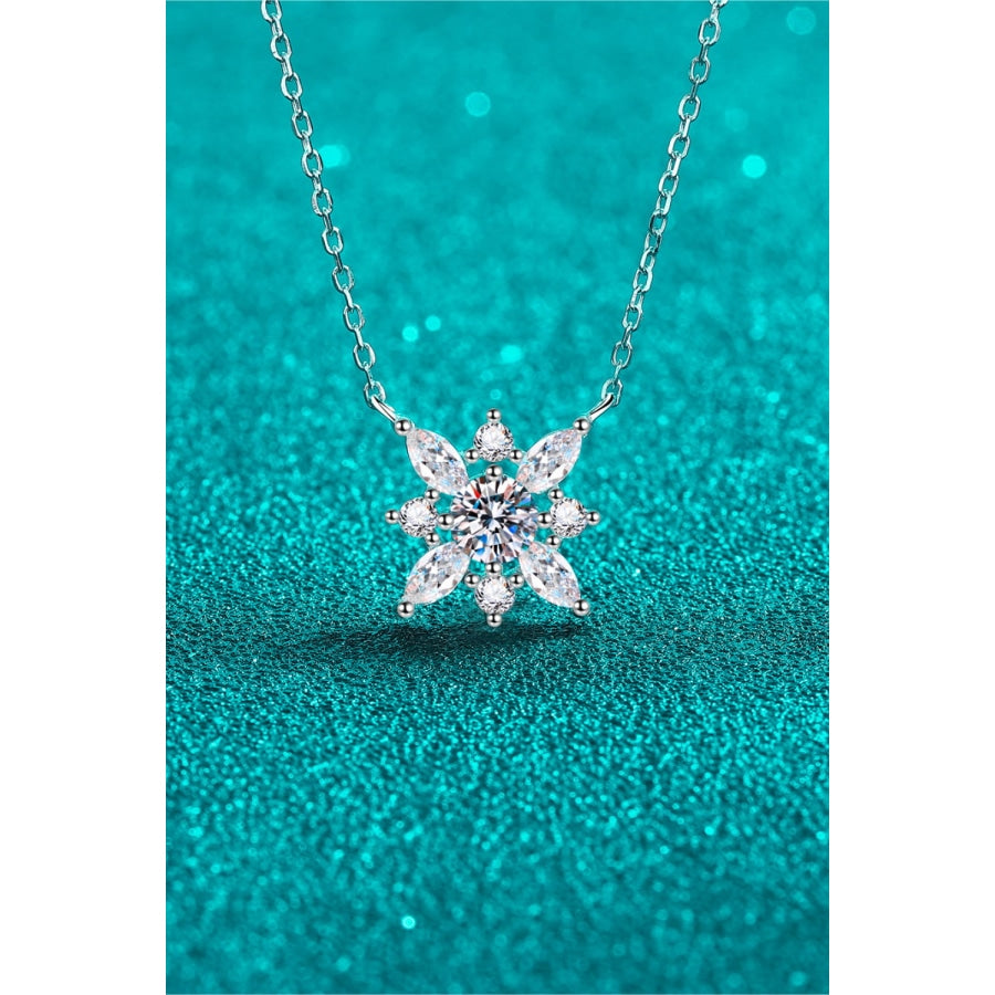 Moissanite Rhodium-Plated Necklace Silver / One Size