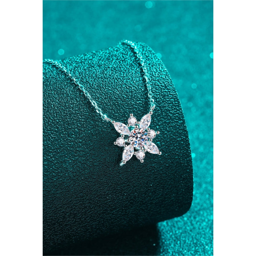 Moissanite Rhodium-Plated Necklace Silver / One Size