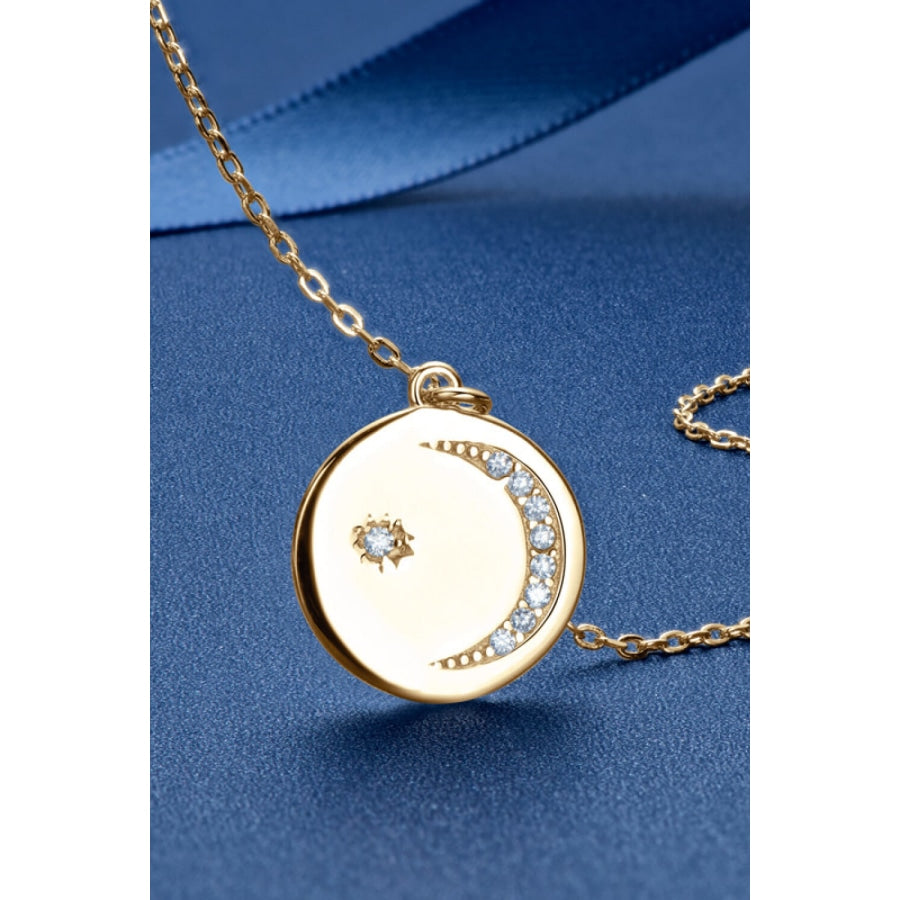 Moissanite Round Pendant Necklace