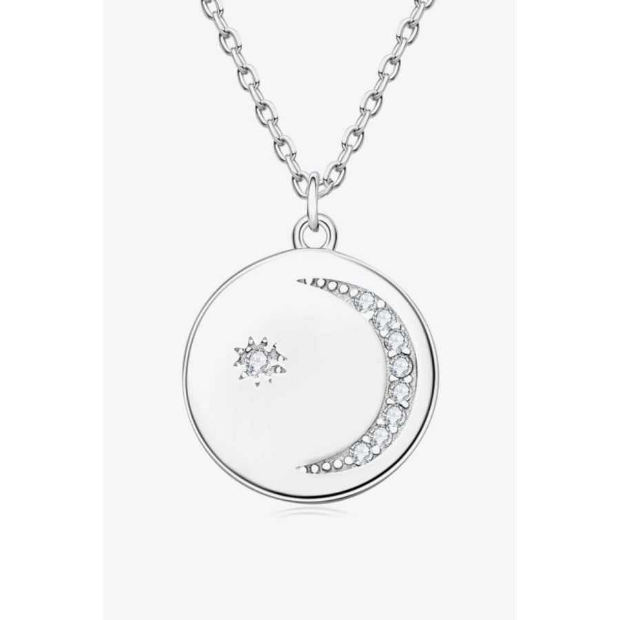 Moissanite Round Pendant Necklace