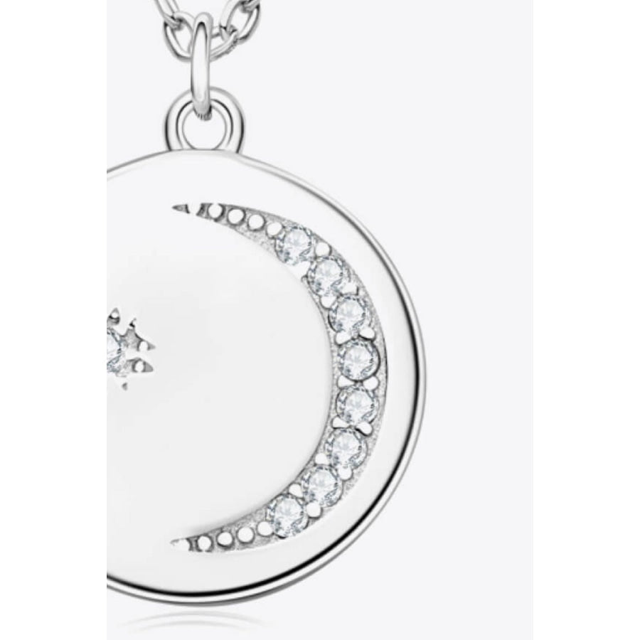 Moissanite Round Pendant Necklace