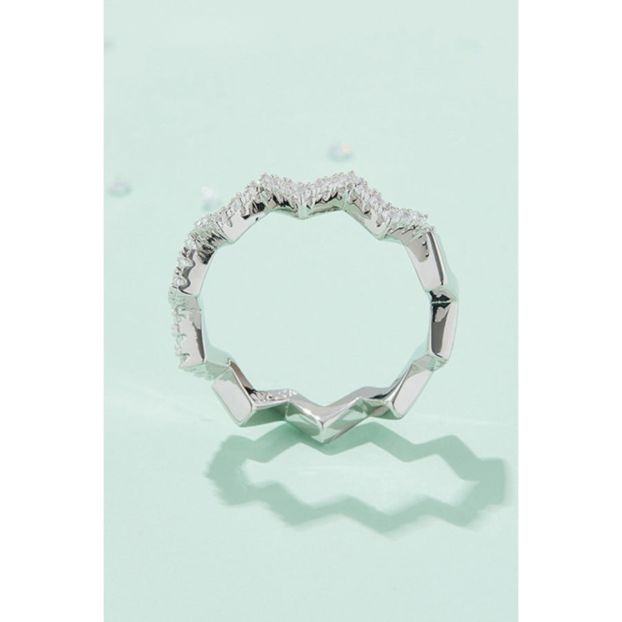 Moissanite Wavy Band Ring