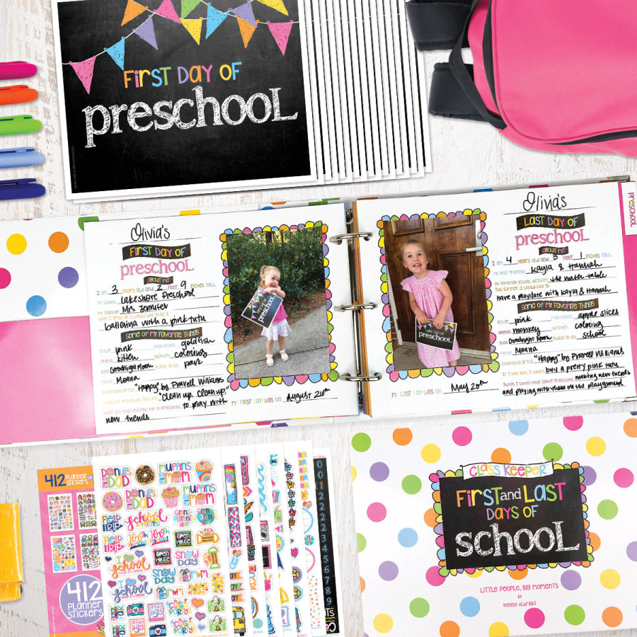 Mom Must-Have School Keepsake Kit | Class Keeper® + Photo Prop Deck + School Stickers Canal