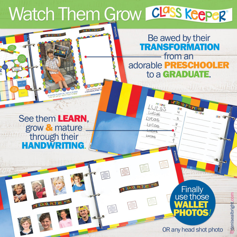 Mom Must-Have School Keepsake Kit | Class Keeper® + Photo Prop Deck + School Stickers Canal