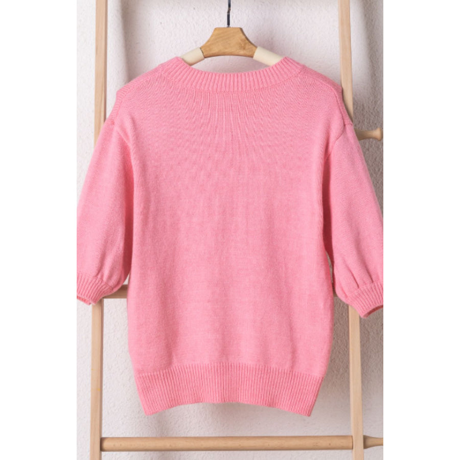 MOM Round Neck Half Sleeve Sweater Apparel and Accessories