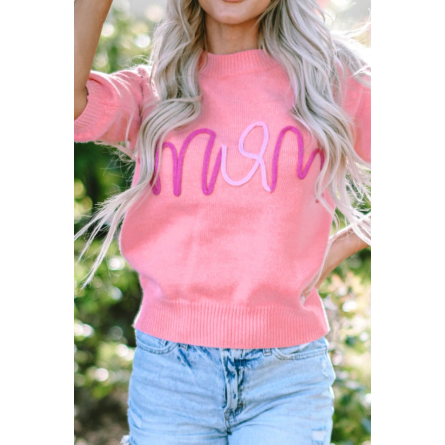 MOM Round Neck Half Sleeve Sweater Apparel and Accessories