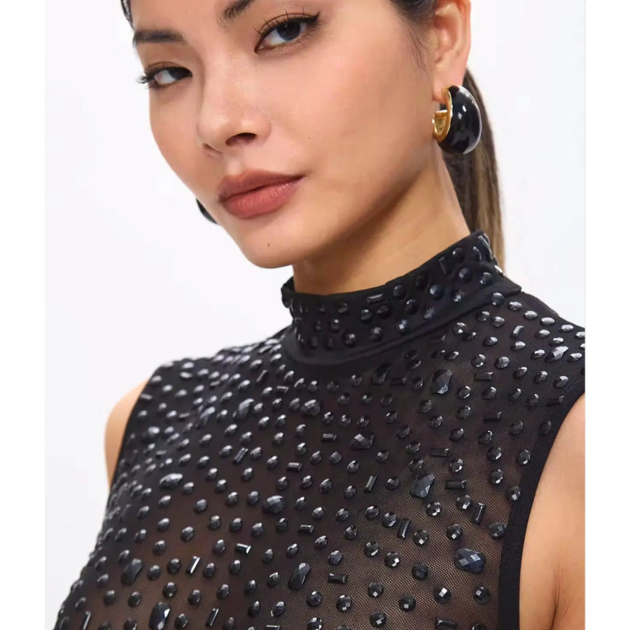 Mone Embellished Black Crystal Maxi Dress Women’s Fashion - Weddings & Events - Cocktail Dresses