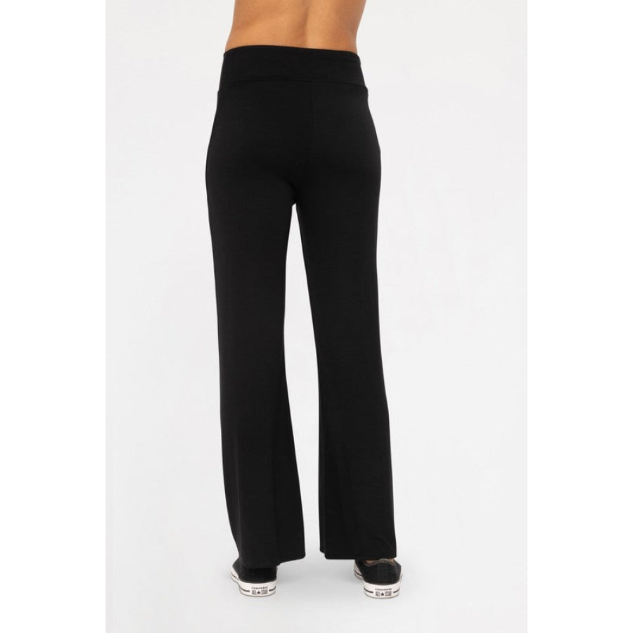 Mono B Cross Pleat Flare Pants Apparel and Accessories