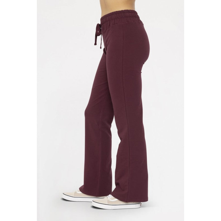 Mono B Drawstring Flared Pants Apparel and Accessories